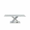Homeroots Elegant Marble Glass Top Coffee Table 383820